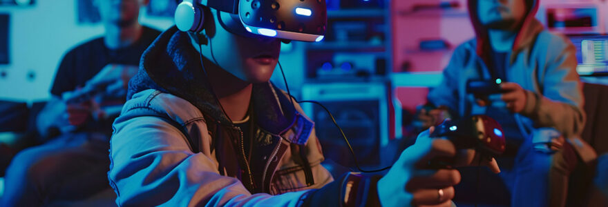 salle de jeu en réalité virtuelle